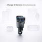 Clenzio 120W Car Charger with Digital Display and Retractable Cable