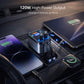 Clenzio 120W Car Charger with Digital Display and Retractable Cable