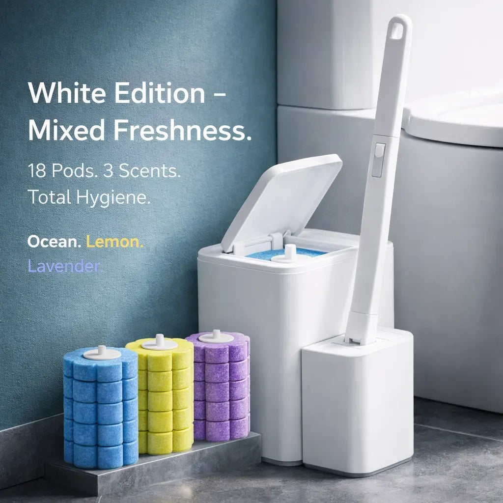 Clenzio All-in-One Toilet Brush Set