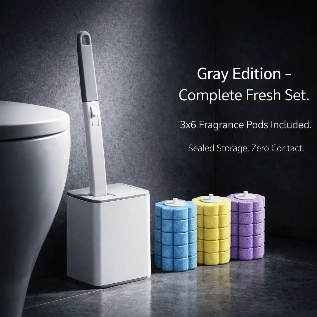 Clenzio All-in-One Toilet Brush Set