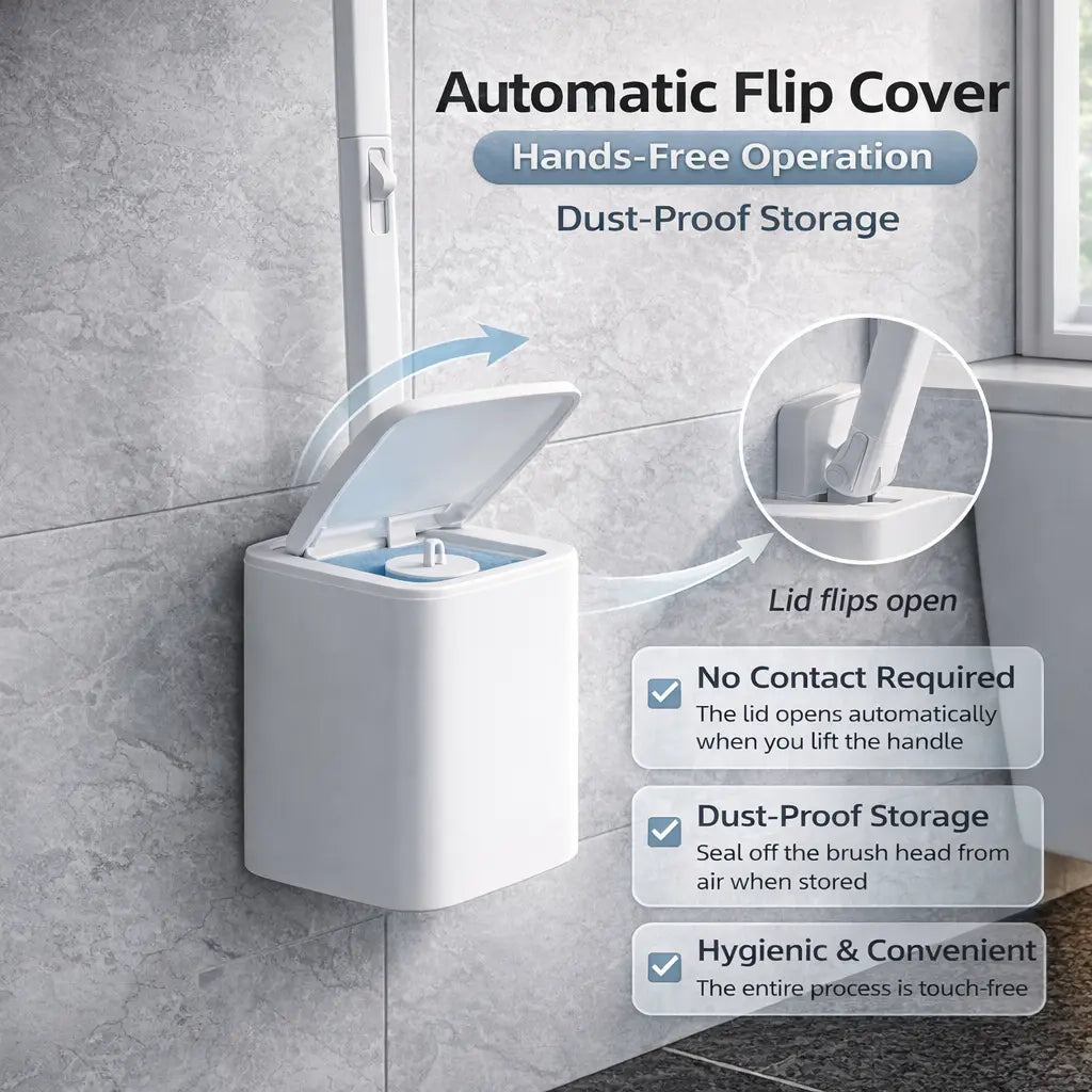 Clenzio All-in-One Toilet Brush Set