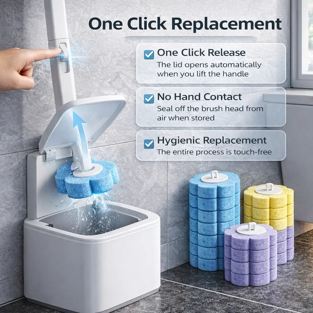 Clenzio All-in-One Toilet Brush Set