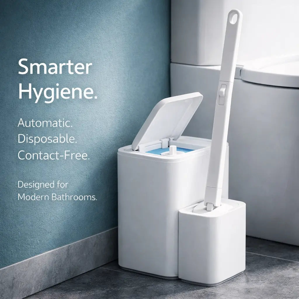 Clenzio All-in-One Toilet Brush Set