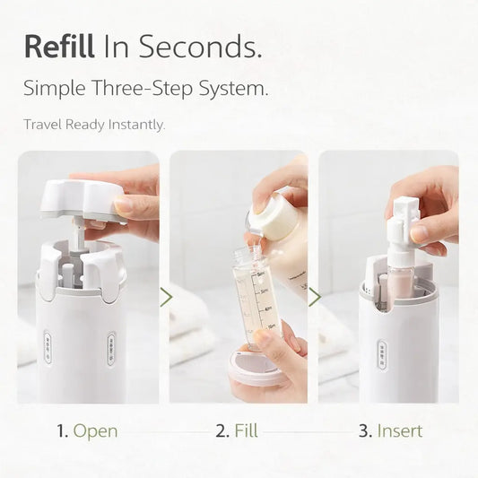 Clenzio 4-in-1  Travel Toiletry Bottle