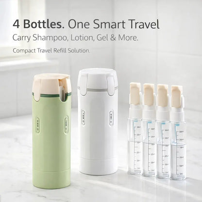 Clenzio 4-in-1  Travel Toiletry Bottle